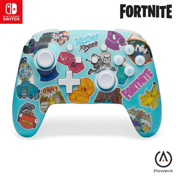 POWER A ETCHED ENHANCED WIRELESS CONTROLLER WAKE U STICKER MANIA - FORTNITE POWER A ETCHED ENHANCED WIRELESS CONTROLLER WAKE U STICKER MANIA - FORTNITE